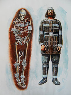 Illustrations of the Sunghir burials. Illustration: Libor Balák, Anthropark. 