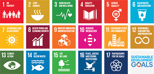 billede af FN's verdensmål logoer